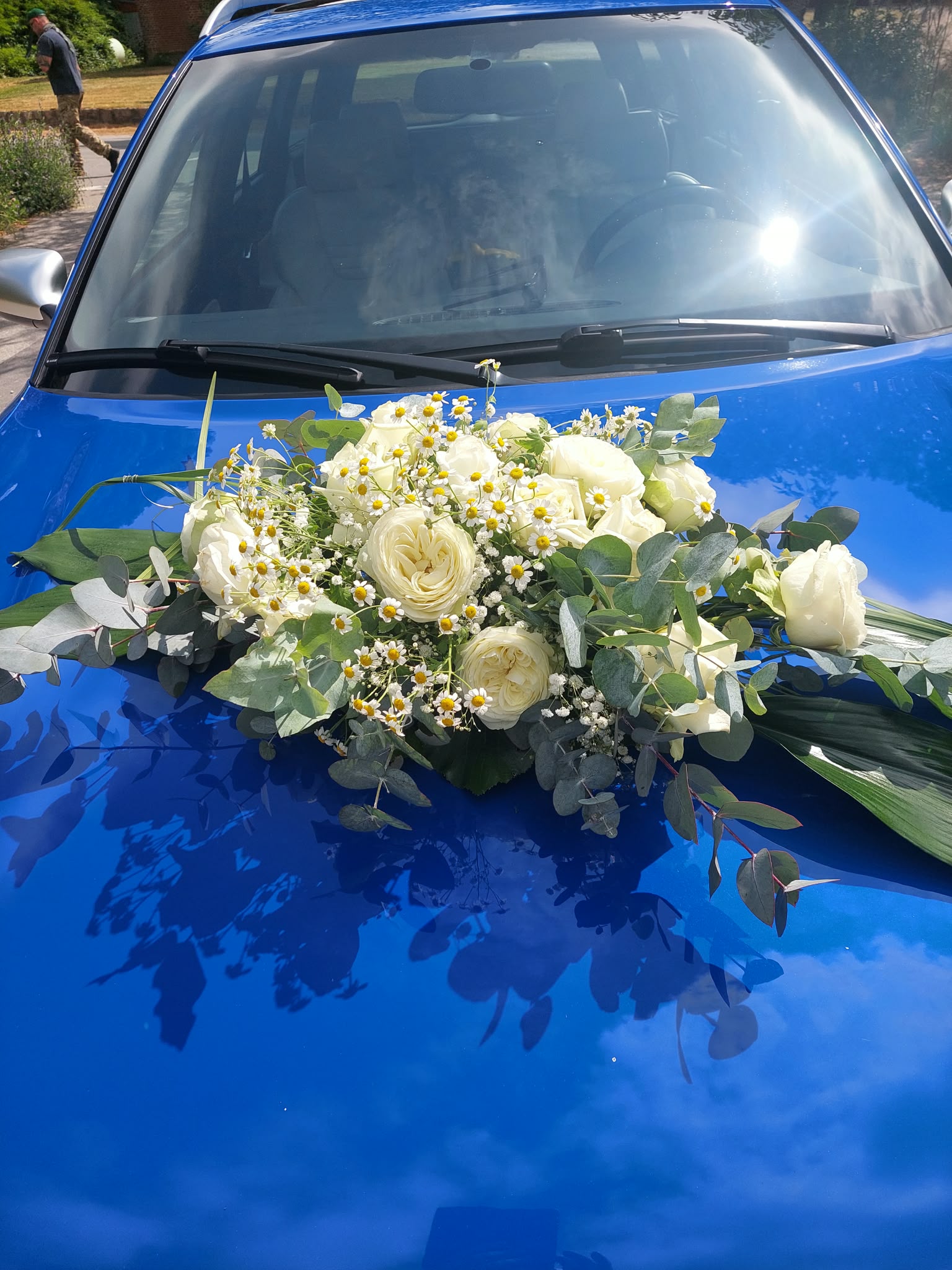 Blumenschmuck für Hochzeitsauto Variante 13